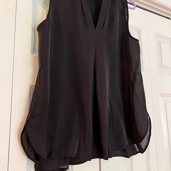 Chadwicks Black Sleeveless Semi-Sheer Blouse Small - Picture 7 of 9
